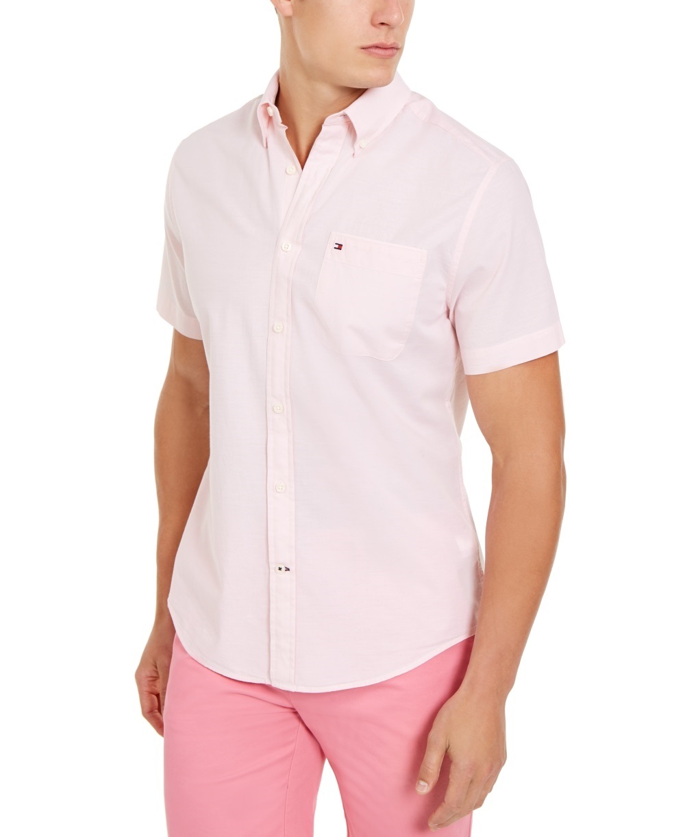 Tommy Hilfiger Men's Wainwright Custom-Fit Solid Shirt XX-Large