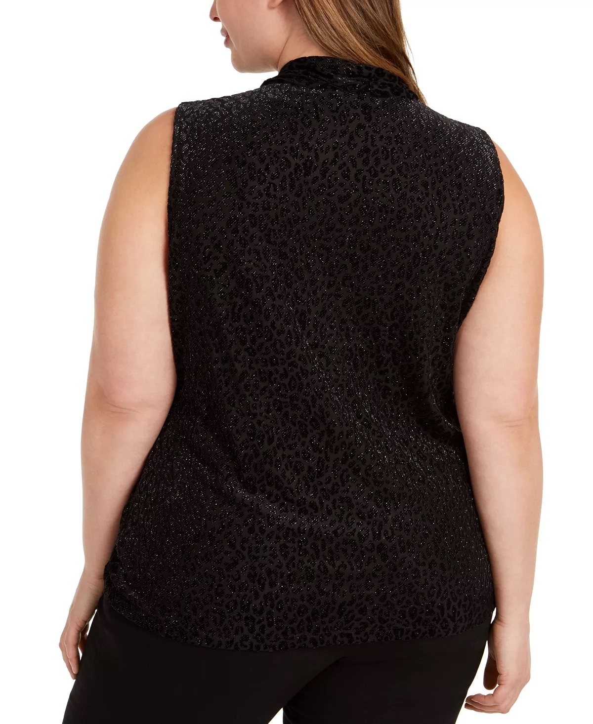 Calvin Klein Women's Neck Blouse Wear To Work Top Black Size 3X