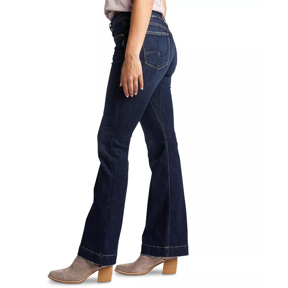 Silver Jeans Co. Silver Jeans Co Women's Avery Curvy Trouser Jean Blue Size 28