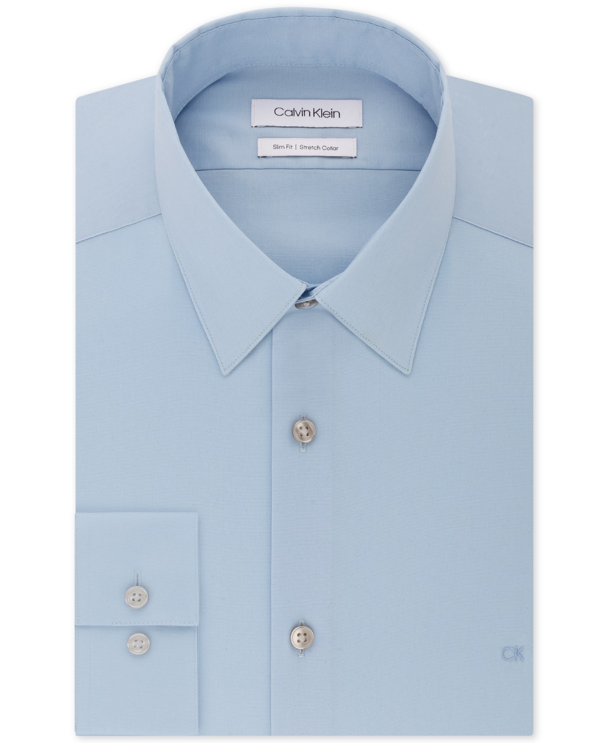Calvin Klein Men's Slim-Fit Stretch Flex Dress Shirt Blue Size 16.5X32-33