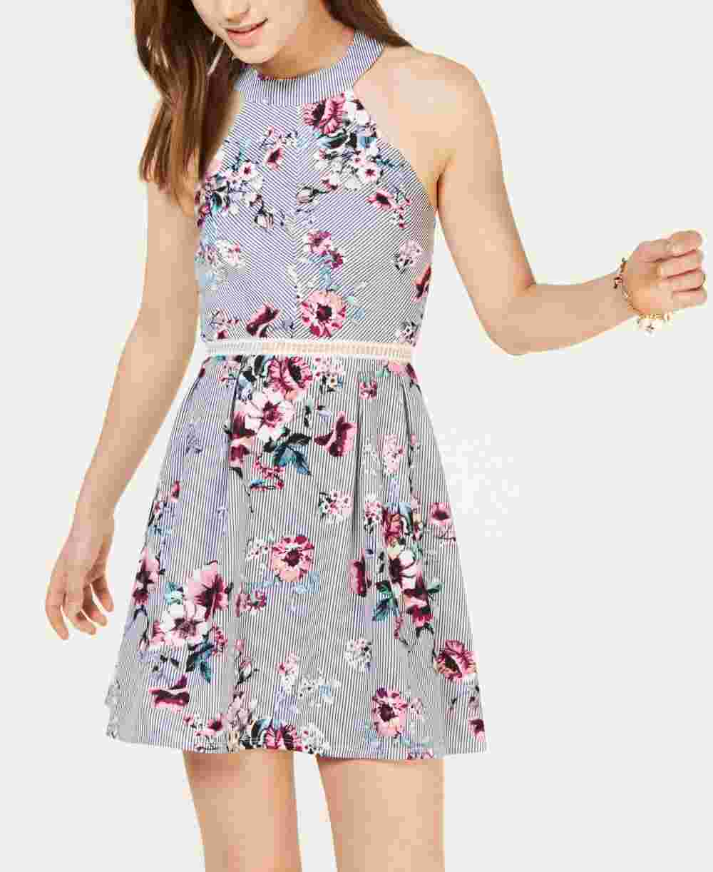 sachin and babi light blue dress Floral Halter Dresses & Outfits for Women main image 1