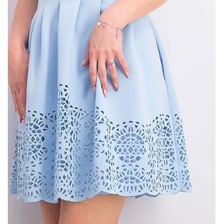 Vince Camuto Women's Cutout-Hem Fit & Flare Dress Blue Size 4 Vince Camuto Women's Cutout-Hem Fit & Flare Dress Blue Size 4