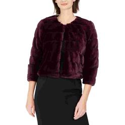 Calvin Klein Women's Faux Fur Jacket Purple Size Medium