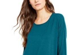 Eileen Fisher Women's Scoop Neck Tunic Turquoise Size XX-Small