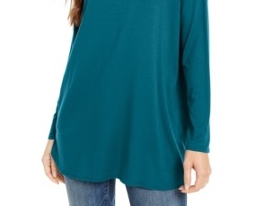 Eileen Fisher Women's Scoop Neck Tunic Turquoise Size XX-Small