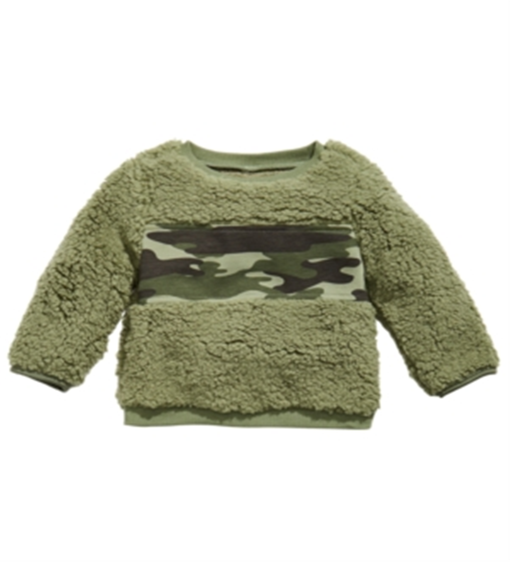 First Impressions Baby Boy's Fuzzy Camo Sweatshirt Green Size 24MOS