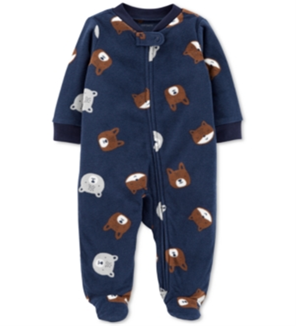Carter's || Carter's Baby Boys Animals Footed Sleep and Play - Navy Blue Size NEWBORN