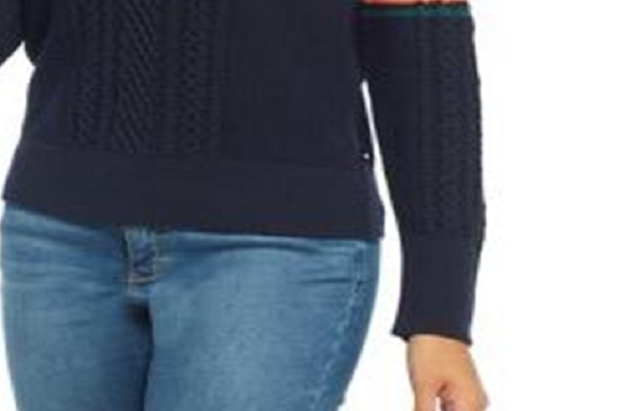 Tommy Hilfiger Women's Essential Stripe Captain Sweater Blue Size X-Small