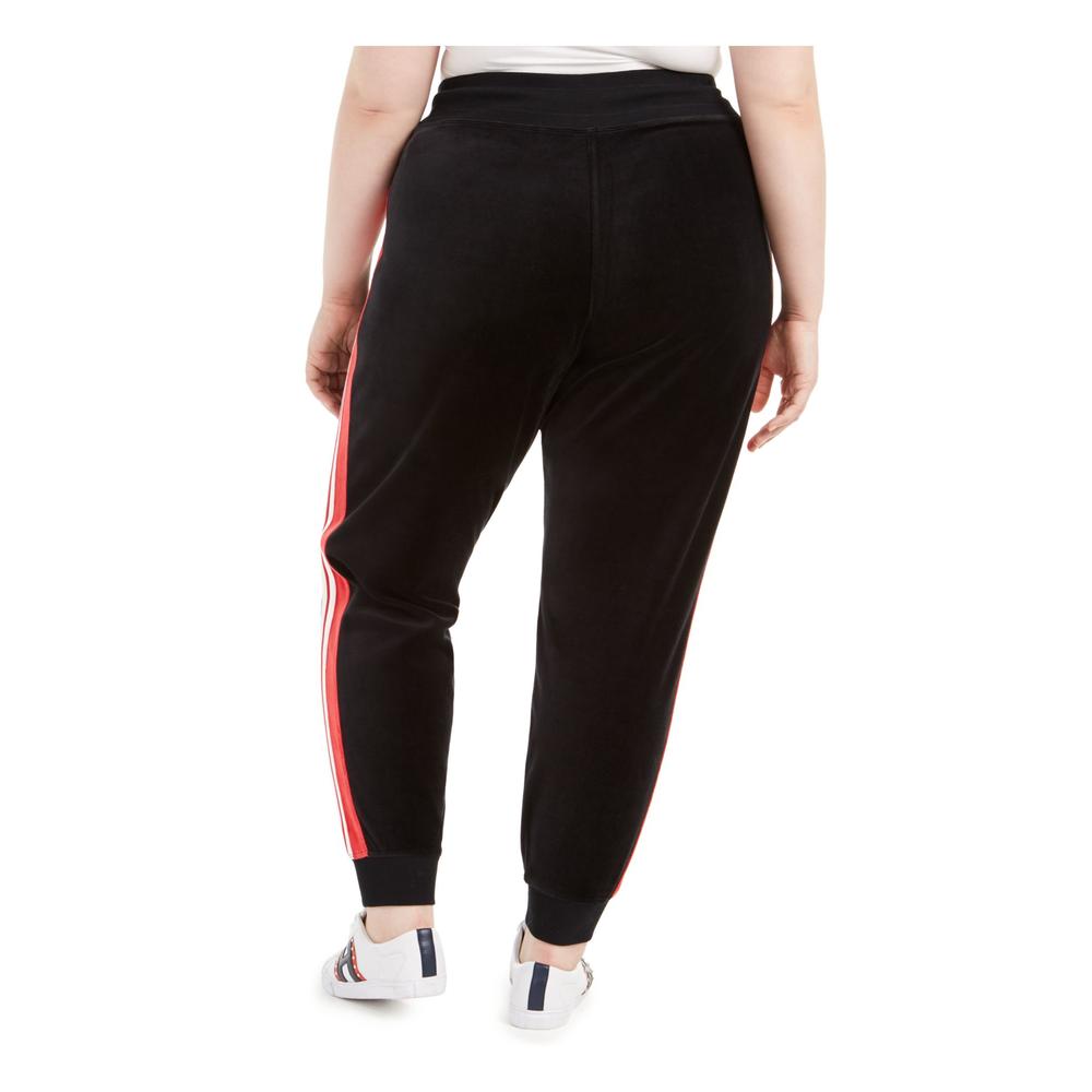 Tommy Hilfiger Women's Sport Plus Sweatpants Fitness Jogger Pants Black Size 0X