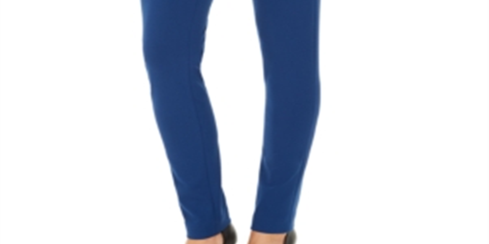 Calvin Klein Women's Scuba Crepe Pants Blue Size 8