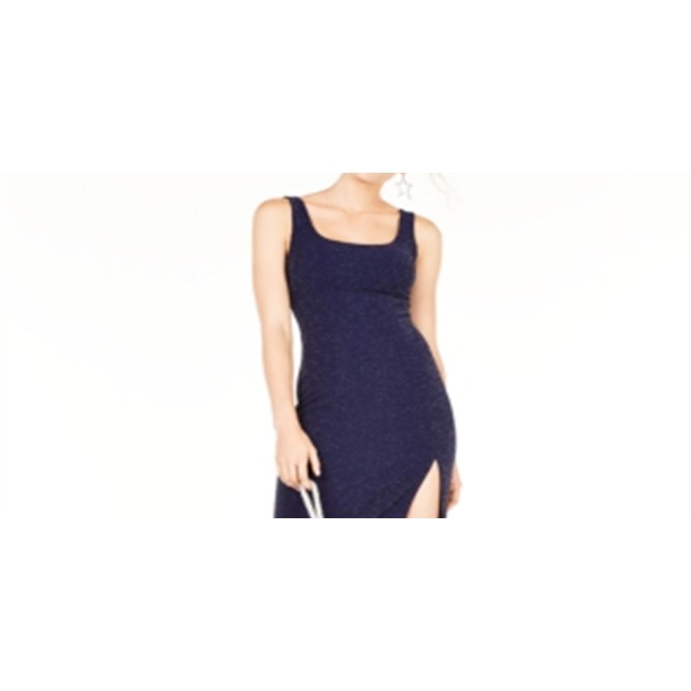 Sequin Hearts Juniors' Glitter Bodycon Dress Blue Size 11