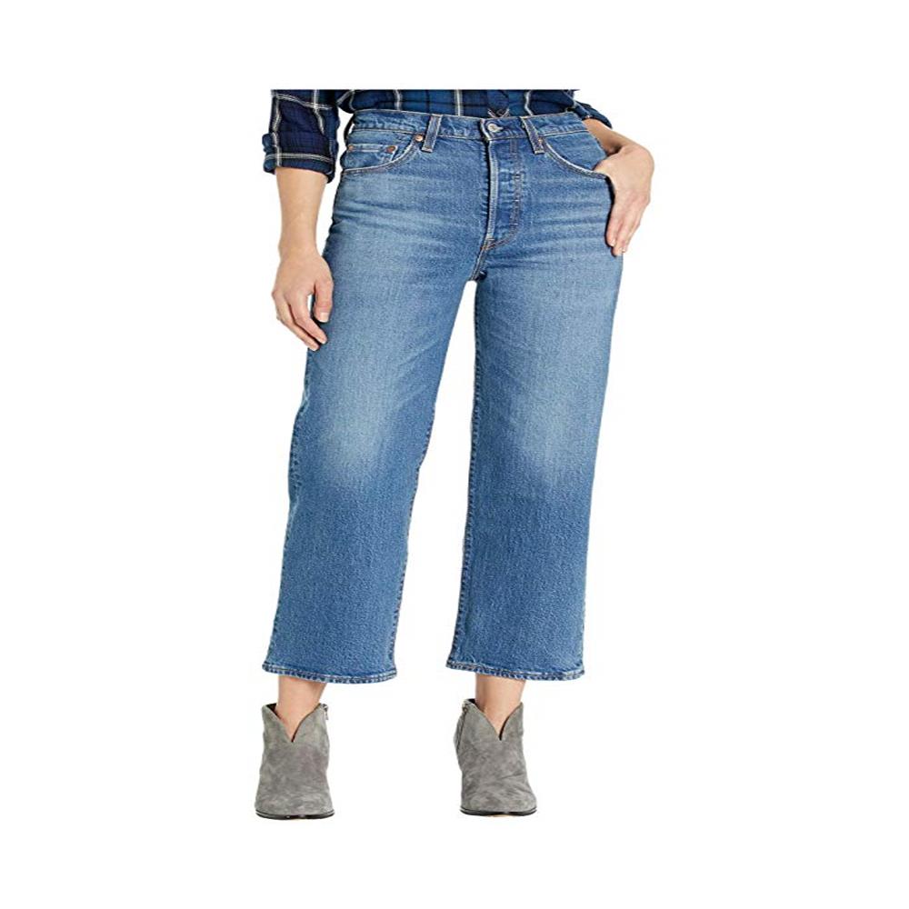 Levi's Women's High Waisted Straight Leg Ankle Jeans Blue Size 28