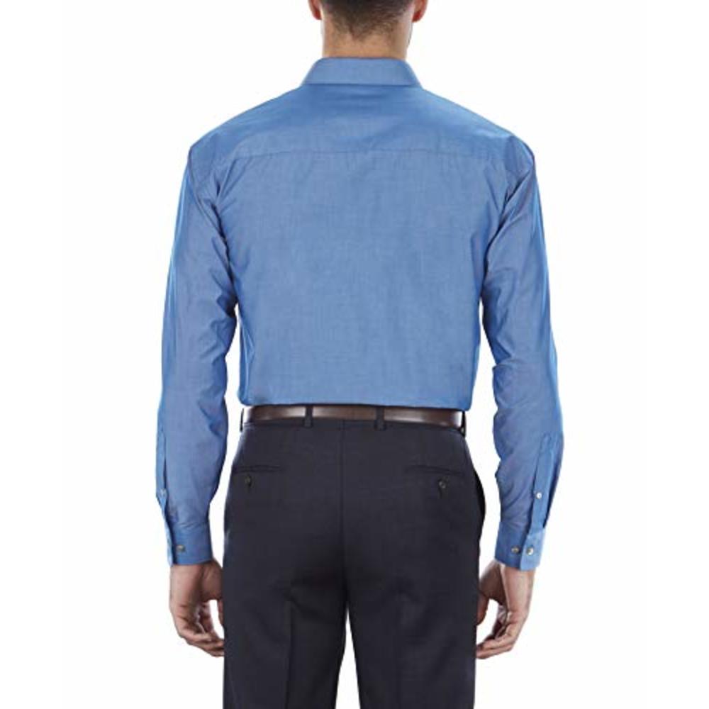 Kenneth Cole Reaction Men's Solid Dress Shirt Hazy Blue Size 2XL