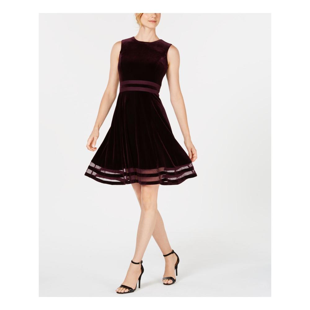 Calvin Klein Women's Short Fit + Flare Cocktail Dress Black Size 2 Calvin Klein Women's Short Fit + Flare Cocktail Dress Black Size 2