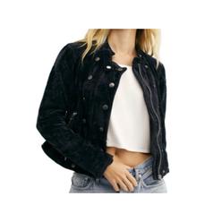 Free People Women's Zip up Jacket Black Size X-Small
