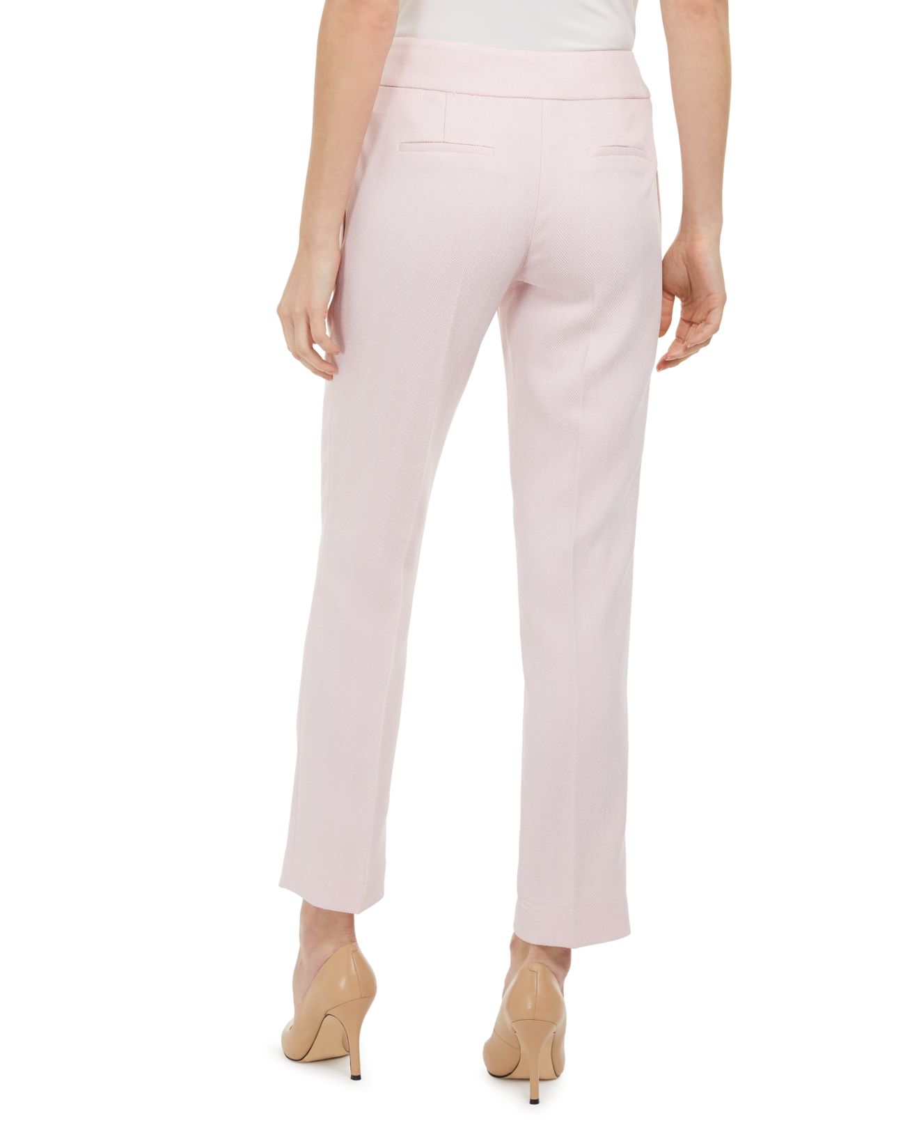 Kasper Women's Dress Pants Tutu  Chevron-Print Textured Pink Size 6