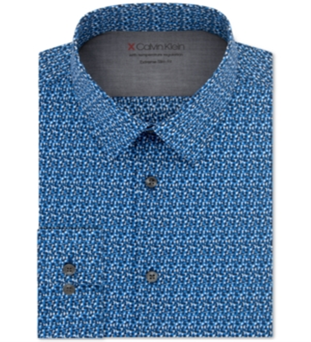 Calvin Klein X Men's  Assorted Pattern Dress Shirts Blue Size 16.5X36-37