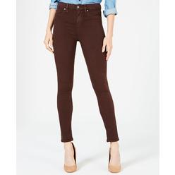 Hudson Jeans Women's Barbara Bark High Rise Skinny Ankle Cut Pants Brown Size 27