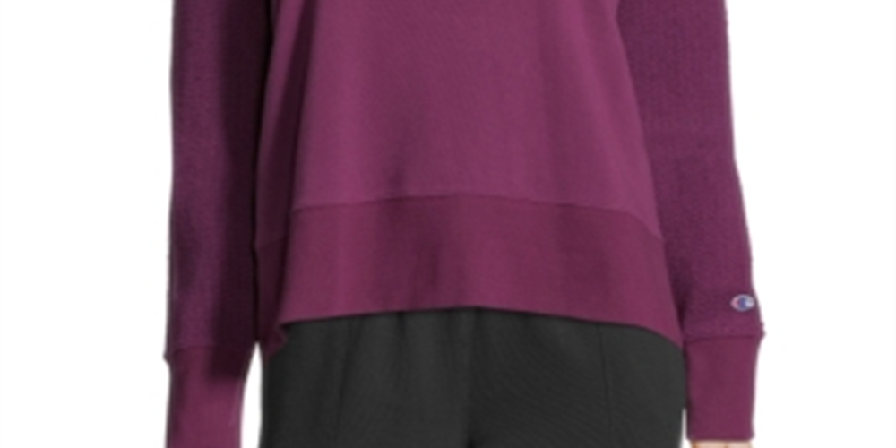 Champion Women's Logo Activewear Sweatshirt Purple Size XL