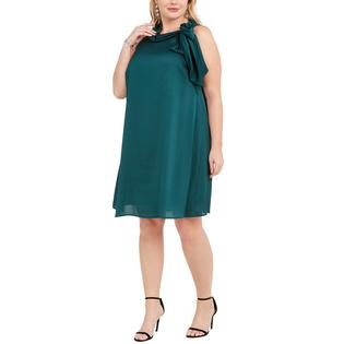 Robbie Bee Women's Satin Trapeze Dress Green Size 20W Robbie Bee Women's Satin Trapeze Dress Green Size 20W