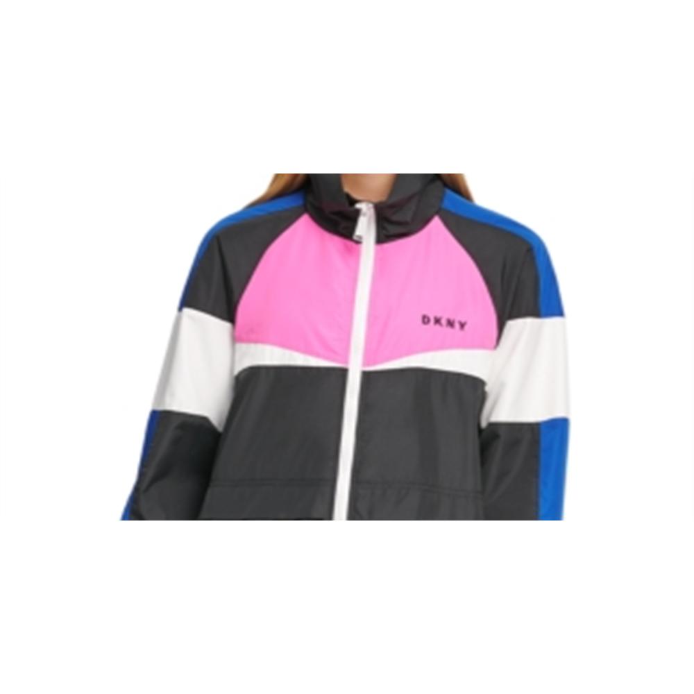 DKNY Women's Sport Colorblocked Jacket Pink Size X-Large