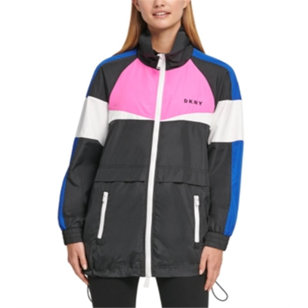DKNY Women's Sport Colorblocked Jacket Pink Size X-Large