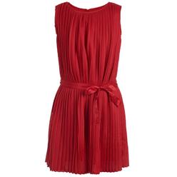 Tommy Hilfiger Kids Pleated Sleeveless Dress Girl's Dress Red Size 16