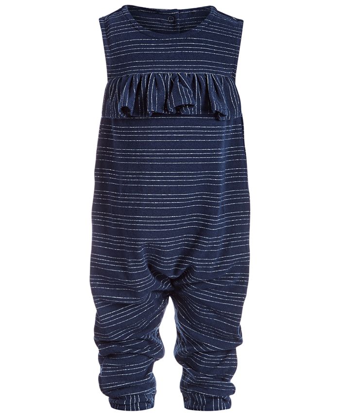 First Impressions First Impression's Baby Girl's Metallic Striped Jumpsuit  Blue Size 3-6MOS