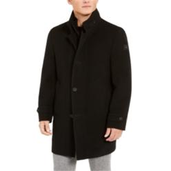 Calvin Klein Men's Single Breasted Wool Blend Coat Black Size 38
