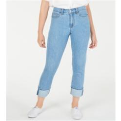 OAT Women's Cuffed Straight Leg Jeans Blue Size 26