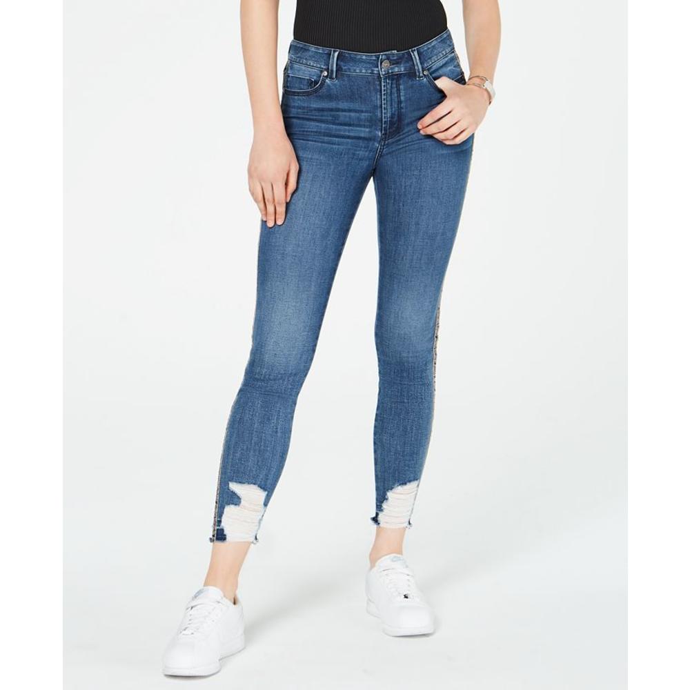REWASH Women's Frayed Skinny Jeans Blue Size 15