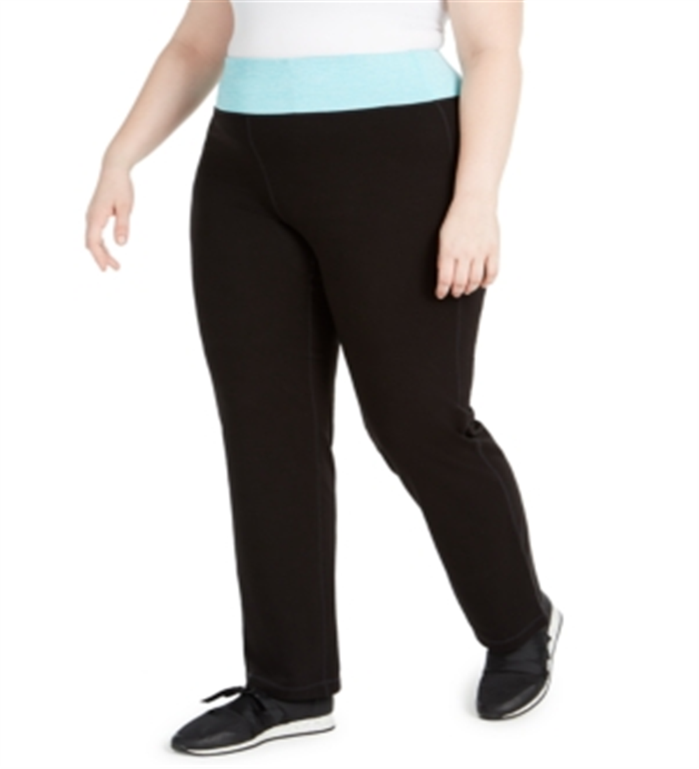 Ideology Women's Plus Flex Stretch Active Yoga Pants Blue Size 1X