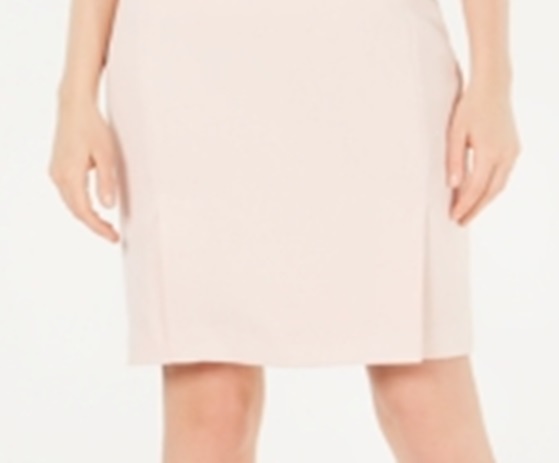 Calvin Klein Women's Pleated Twill Pencil Skirt Pink Size 14