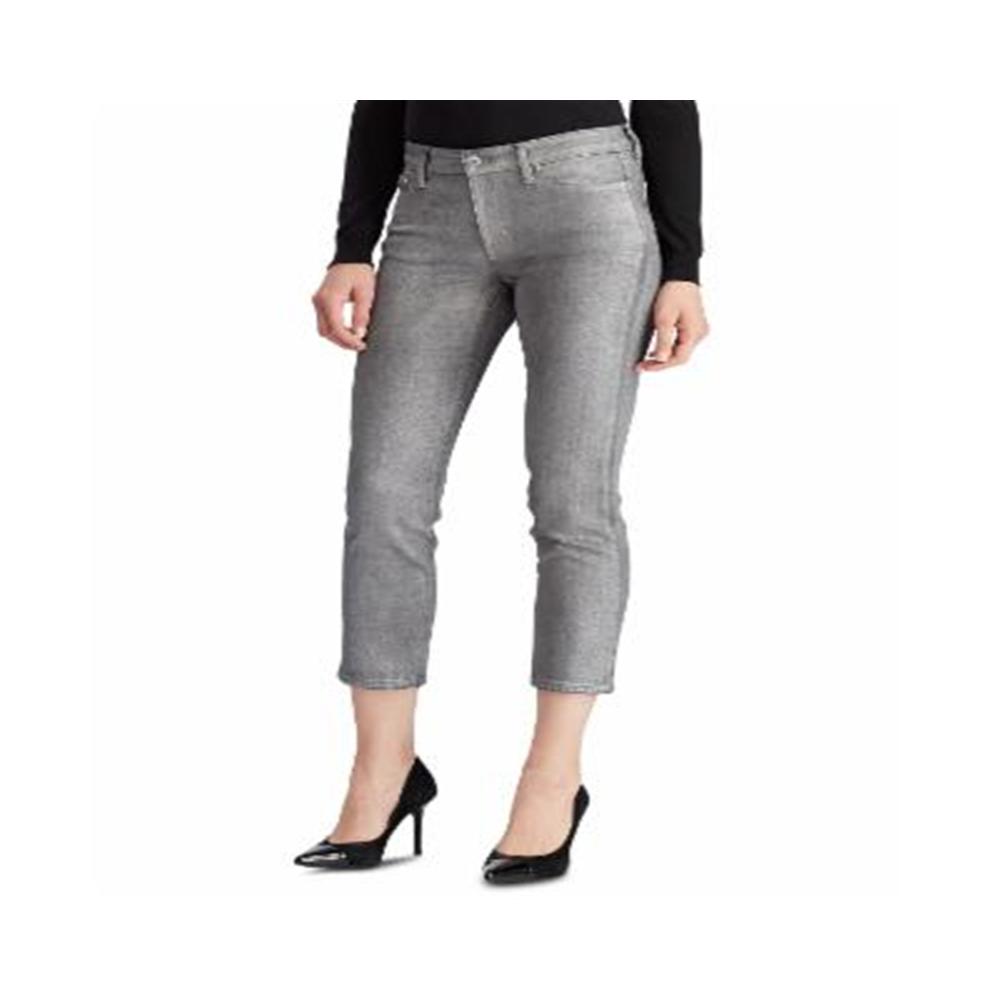 Ralph Lauren Women's Premier Straight Ankle Jeans Gray Size 6 Petite