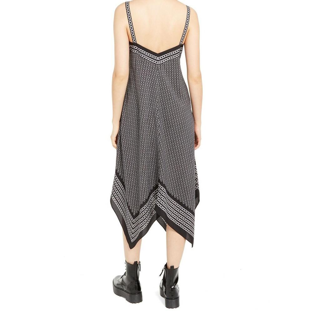 Michael Kors Women's Handkerchief Hem Sleeveless Dress Gray Size X-Small