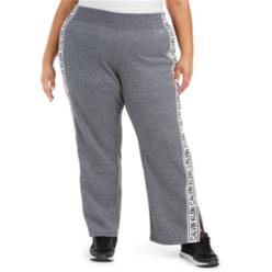 Calvin Klein Women's Performance Plus Logo Tape Active Jogger Pants Gray Size 1X