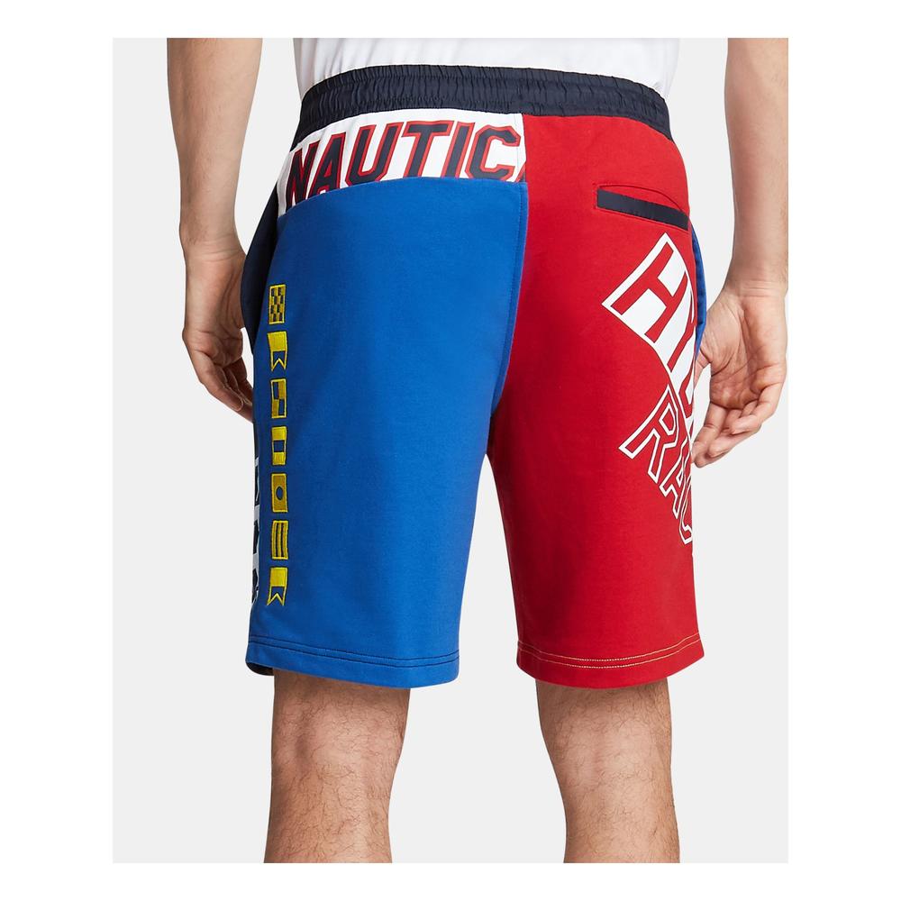 Nautica Men's Drawstring Color Block Shorts Blue Size 1XLT