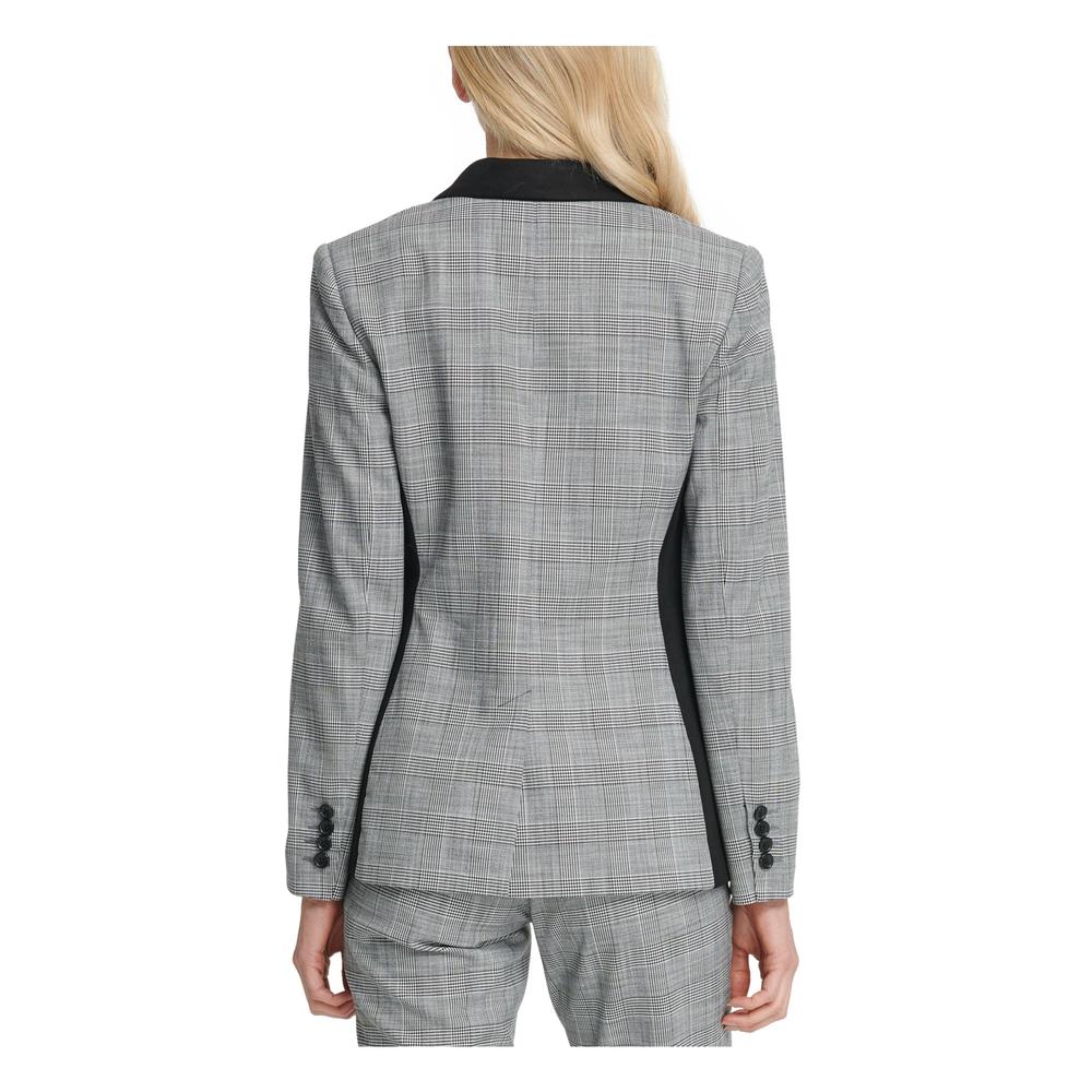 DKNY Women's Blazer Wear To Work Jacket Gray Size 10 Petite