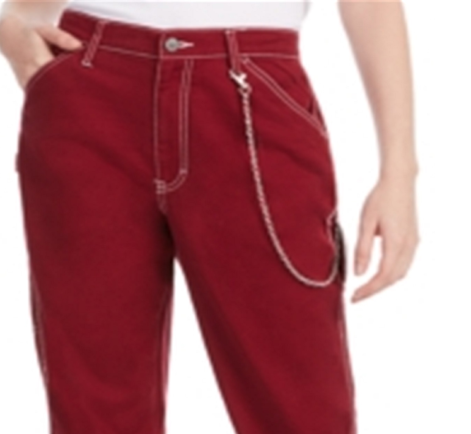 Dickies Women's Pocket Chain Carpenter Pants Red Size 15