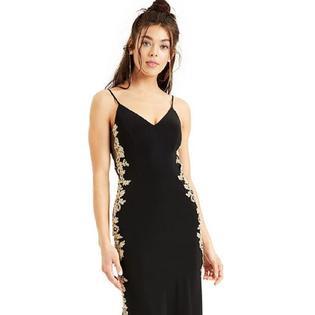 B.Darlin B Darlin Junior's Embroidered Side Gown Black Size 5/6 B.Darlin B Darlin Junior's Embroidered Side Gown Black Size 5/6