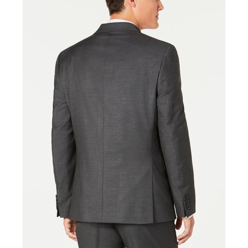 Alfani Men's Long Slim Fit Stretch 2 Button Suit Jacket Gray Size 40