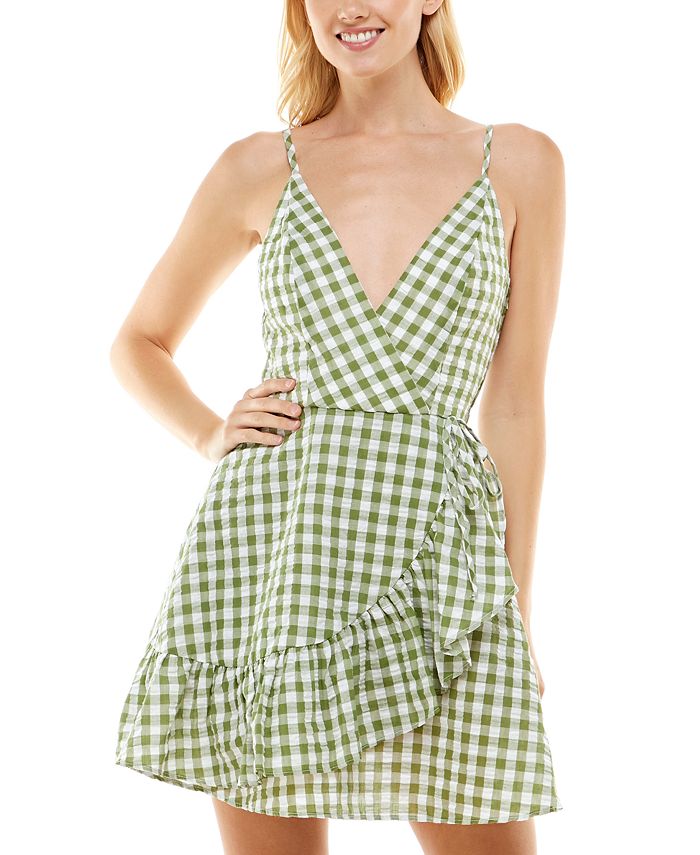 green emerald velvet dress Paula Gingham Cotton Knitted Maxi Dress - Green main image 1