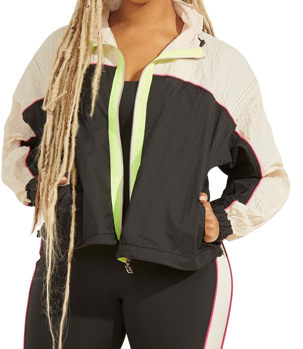 GUESS Women's Active Abigayle Wind Jacket Black Size Large
