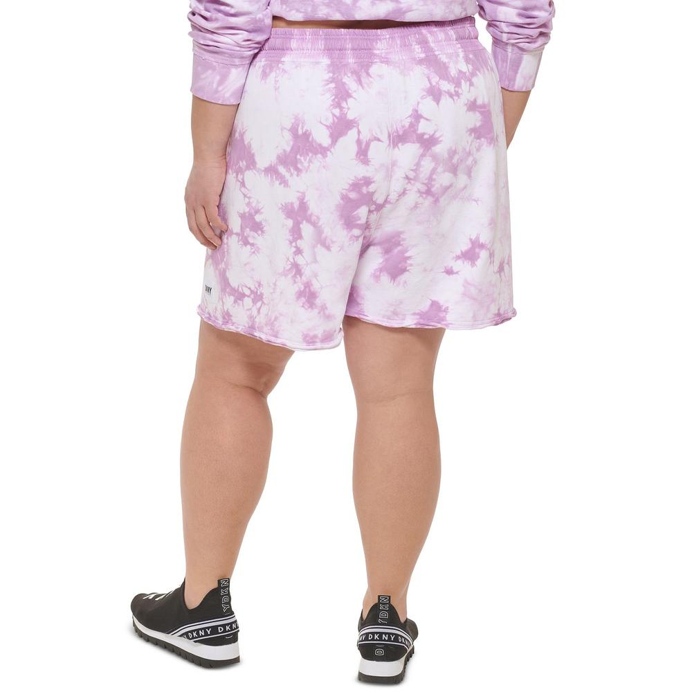DKNY Women's Plus Printed Shorts Purple Size 1X