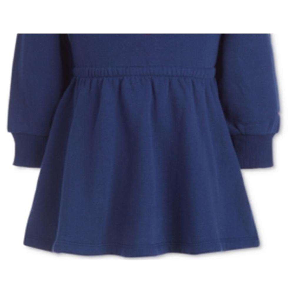 Tommy Hilfiger Baby Girl's Chevron Sweatshirt Dress Blue Size 18MOS