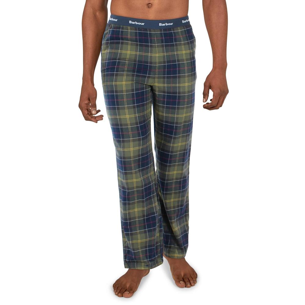 Barbour Men's Glenn Tartan Plaid Pajama Pants Green Size XL