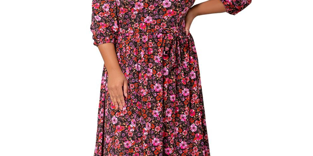 Leota Women's Iman Dress Pink Size 3XL