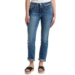 Silver Jeans Co. Women's Beau Slim Leg Girlfriend Jeans Blue Size 34x28.5