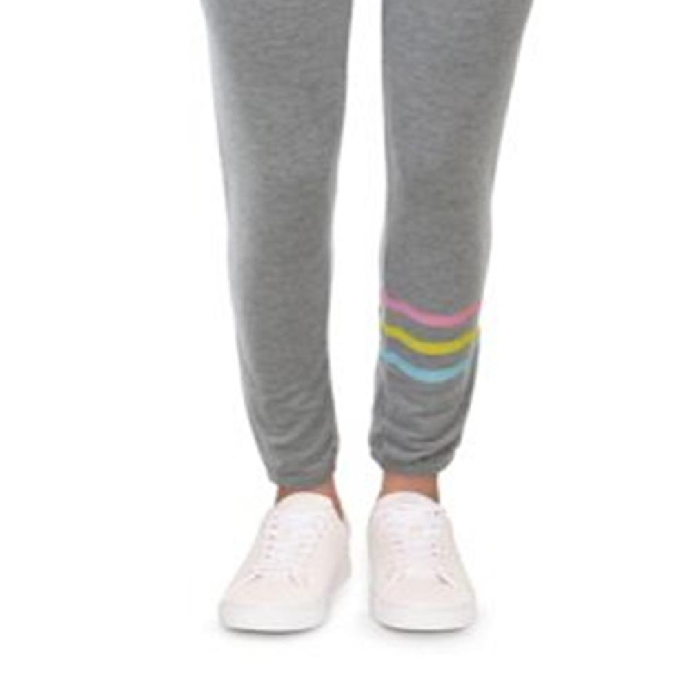 Sol Angeles Women's Hacci Terry Slim Leg Jogger Pants Gray Size X-Small