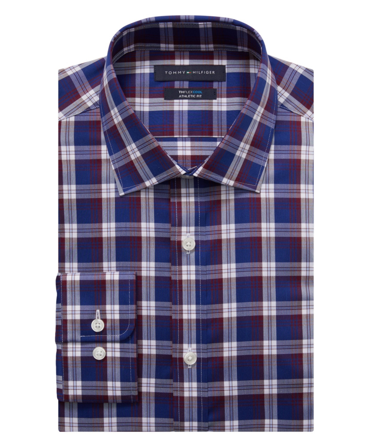 slim fit dress slacks Comfort Stretch Non-Iron Stripe Dress Shirt With Contrast Trim main image 1